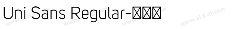 Uni Sans Regular字体转换